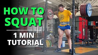 How to Do the Starting Strength SQUAT  1 Minute Tutorial [upl. by Chansoo95]