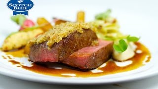 Michelin Star Chef Geoffrey Smeddle creates a Scotch Beef with bone marrow crust recipe [upl. by Podvin]