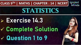 Class 9th Maths  Exercise 143 Q1 to Q9  Chapter 14  Statistics  NCERT [upl. by Avaria]