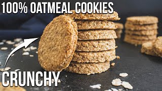 Super Easy Crunchy Oatmeal Cookies with Olive Oil [upl. by Adi]