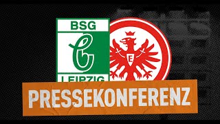 Die Pressenkonferenz nach dem Freundschaftsspiel der BSG Chemie Leipzig gegen Eintracht Frankfurt [upl. by Ronoh]