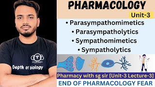 Parasympathomimetics  Parasympatholytics  Sympathomimetics   depth of biology [upl. by Aynom]