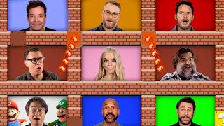 Jimmy Fallon The Roots amp The Super Mario Bros Movie Cast Sing the Super Mario Bros Theme Song [upl. by Lemar337]