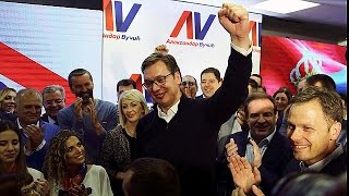 Serbian Premier Aleksandar Vucic elected president [upl. by Burnaby581]