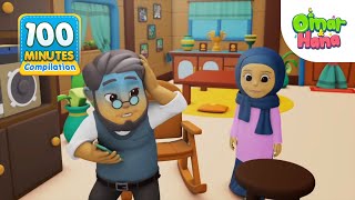 Omar amp Hana English 100 Minutes Compilation islamiccartoonforkids [upl. by Yelehsa76]