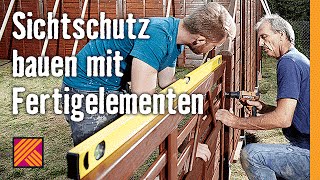 Sichtschutz bauen aus Fertigelementen  HORNBACH Meisterschmiede [upl. by Panayiotis]