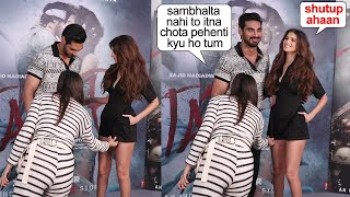 Watch Ahan Shetty Makes Fun Of Tara Sutaria Extreme Short Dress Malfunction At Tadap Promotion 😂🤪🤣 [upl. by Albert]