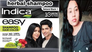 Indica Easy Mini Shampoo Hair Colour NaturalBlackherbalingredientslonglastingcolourMYWORLD2019 [upl. by Herbie]