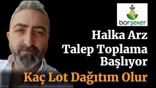 Bor Şeker Halka Arz Başvurusu Yarın Başlıyor borsk Kaç Lot Dağıtım Olacak [upl. by Kinelski]