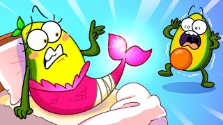 Avocado Turned Into A Mermaid 🧜‍♀️ 🤩  Funny Cartoons for Kids  Avocado Couple Live [upl. by Douty]