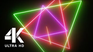 Neon Lights in 4K  Disco party 5 hour Background [upl. by Lucina]