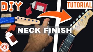 Finishing the neck  TE Guitar Kit [upl. by Hanoy]