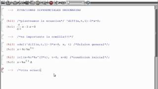 009EDOs Ecuaciones diferenciales en wxMáxima [upl. by Seton]