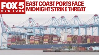 East Coast ports face midnight strike threat [upl. by Eissim]