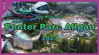 Center Parc Allgäu  Alle Rutschen 2023 onslide [upl. by Adlen558]