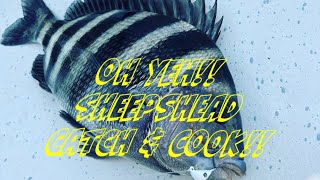 NJ Flounder amp Sheepshead Catch and Cook [upl. by Ramso]