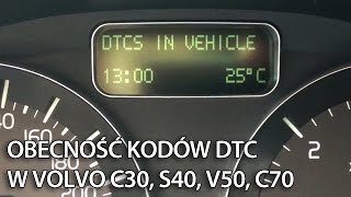 Odczyt DTC z ukrytego menu w Volvo C30 S40 V50 C70 diagnostyka [upl. by Voccola431]