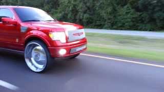 2011 Candy Red Harley Davidson Ford F150 RIDING 32quot AMANI FORGED [upl. by Metts]