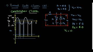 Combination Diode Clipper  Shunt Diode Clipper  Biased Clipper [upl. by Ecidna51]