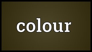 Colour Meaning [upl. by Ellevart]