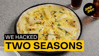 Two Seasons Boracays Four Cheese Pizza Recipe Rich Cheese Topping on a Breadier Crust  Pepperph [upl. by Attaymik]