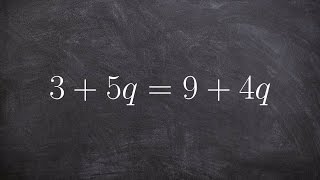 Solving an equation with variables on both sides one solution [upl. by Zashin374]