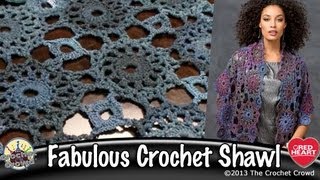 Circular Motif Shawl Crochet Tutorial [upl. by Reffinej]