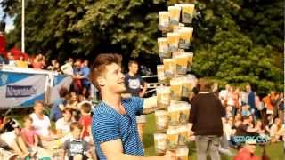 Guy carries 36 beers with StackCup A new world record [upl. by Keen200]