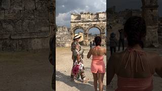 nilufarhamidova travelvlog vlog youtubeshorts hierapolis turkey tiktok tourism reels tatil [upl. by Fanchette]