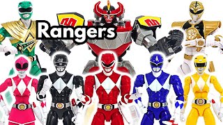 Power Rangers Mighty Morphin 5 Rangers And Build A Megazord Combine [upl. by Pascale479]