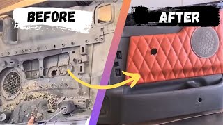 Door panel repair Detailing ASMR Door Panel Upholstery [upl. by Francisco319]