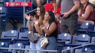 Taveras launches a solo shot for first MLB hit [upl. by Ahsyekat]