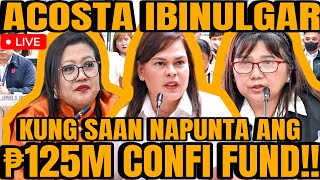 GINA ACOSTA ISINIWALAT ANG KATOTOHANAN SA CONFIDENTIAL FUND BINUKING SI VP SARA DUTERTE [upl. by Beatriz]