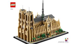 LEGO 21061 NotreDame de Paris 4K  building instructions [upl. by Jariah]