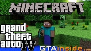 GTA IV Minecraft Map Landscape Mod  Grand Theft Auto 4 Modification Full HD [upl. by Ahsinnek]