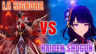 RAIDEN SHOGUN VS LA SIGNORA  Genshin Impact [upl. by Alic879]