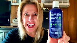 Remedy Soap Tea Tree Oil Body Wash  Helps Body Odor Athletes Foot Jock Itch Ringworm Review [upl. by Riatsila332]