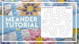 How To Use Farrells Meander Template For A Simple Meander And A Great Secondary Quilting Design [upl. by Inimak497]