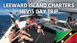 🇰🇳 4K Catamaran Day Trip to Nevis  Leeward Island Charters  Travel to St Kitts [upl. by Noivart622]