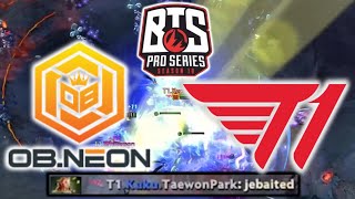 T1 vs OBNEON  BTS PRO SERIES 10 SEA DOTA 2 [upl. by Procora]