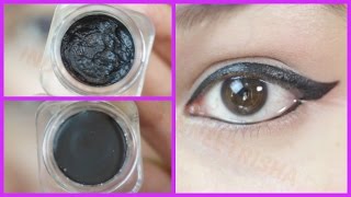 How to make kajal or gel liner at home Smudge Free Waterproof Long Lasting Dark Black [upl. by Toile]