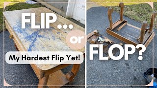 Antique Table Flip Desk Flip Furniture Makeover [upl. by Ernesta939]