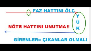 ARIZALI BİR AYDINLATMA HATTI FAZ HATTINDAN 16 AMPER DÖNÜŞ 4 AMPER GELİYOR 12 AMPER NEREDE [upl. by Marwin]