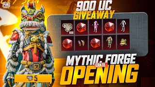 900 Uc Giveaway  Mythic Forge Crate Opening  I Got My Favorite Mythic  30 Update  Pubg Mobile [upl. by Lerraj354]