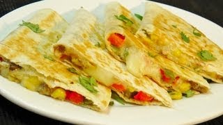 Vegetable Quesadilla  Easy Mexican Recipe [upl. by Phaedra695]