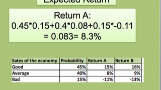 How to find the Expected Return and Risk [upl. by Arutnev106]