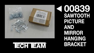 How To Use Sawtooth Picture Hangers Tech Teams 00839 [upl. by Eidnyl]