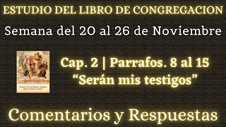 ESTUDIO DE LIBRO DE CONGREGACIÓN ✅ SEMANA DEL 20 AL 26 DE NOVIEMBRE [upl. by Luapnaej]