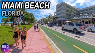 Miami Beach Ocean Drive  360° Walking Experience [upl. by Ettinger]