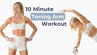 10 Minute Toning Arm Workout w Ankle Weights  Pilates Workout  Sanne Vloet [upl. by Christensen]